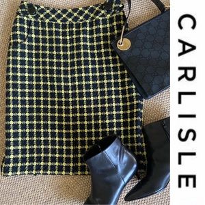Carlisle Black & Yellow Plaid Skirt - Size 6